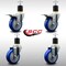 Service Caster 4'' SS Blue Poly Swivel 1-7/8'' Expanding Stem Caster Set 2 Total Lock Brakes, 4PK SCC-SSEXTTL20S414-PPUB-BLU-2-S-2-178 - alternate 4